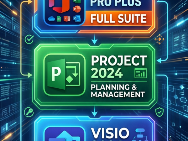 Office 2024 Pro Plus + Project & Visio 2024 Key Bundle