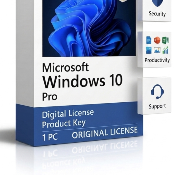 Windows 10 Pro Product Key – Original License for 32/64 Bit (Lifetime)