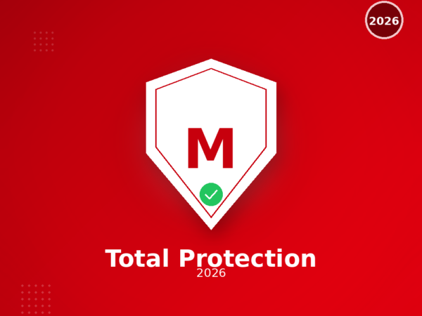 McAfee Total Protection 2026 – 5 Devices 1 Year Antivirus License Key with VPN & Identity Protection